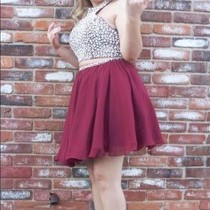 two piece homecoming dress